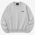 Sweat-shirt à col rond CROWNED BY CHAOS gris chiné – vue de face