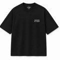 T-shirt oversize CROWNED BY CHAOS noir – vue de face