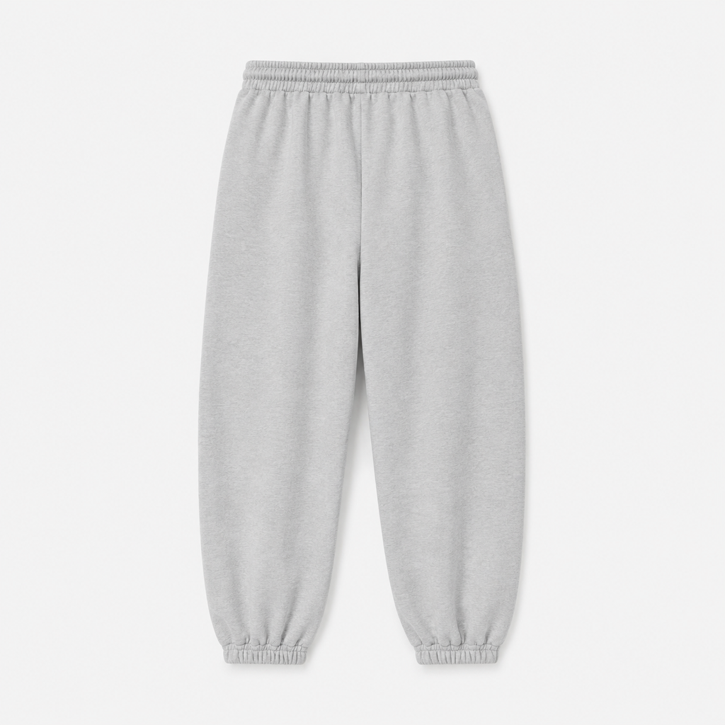 Pantalon de survêtement CROWNED BY CHAOS gris chiné – vue de dos