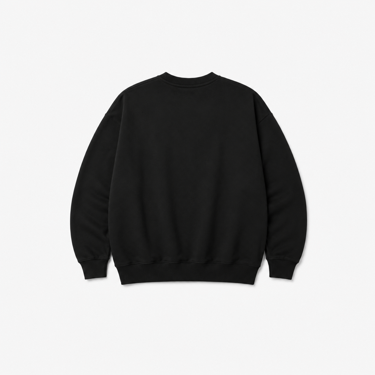 Sweat-shirt à col rond CROWNED BY CHAOS noir – vue de dos