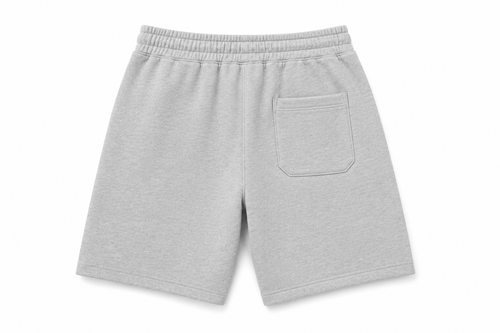 Short de survêtement CROWNED BY CHAOS gris chiné – vue de dos